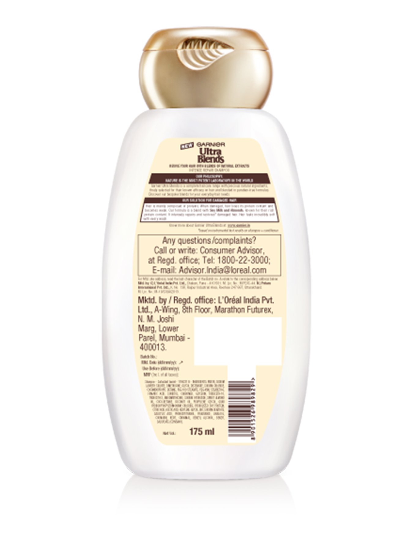 Garnier Ultra Blends Soy Milk and Almonds Shampoo 175 ml